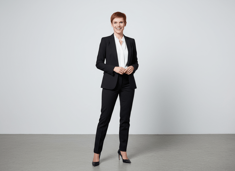 Designer-Anzug Slim Schwarz