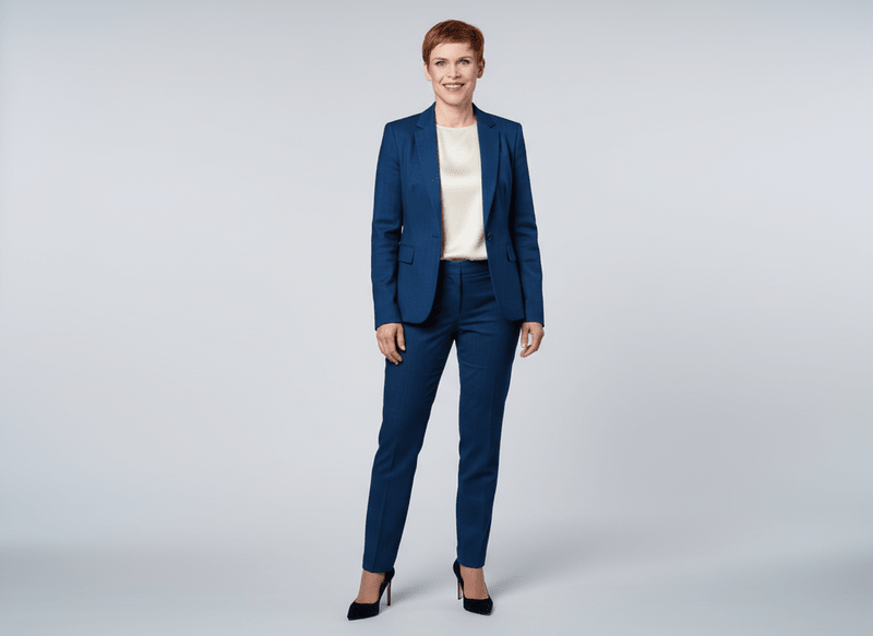 Business-Anzug Klassisch Blau